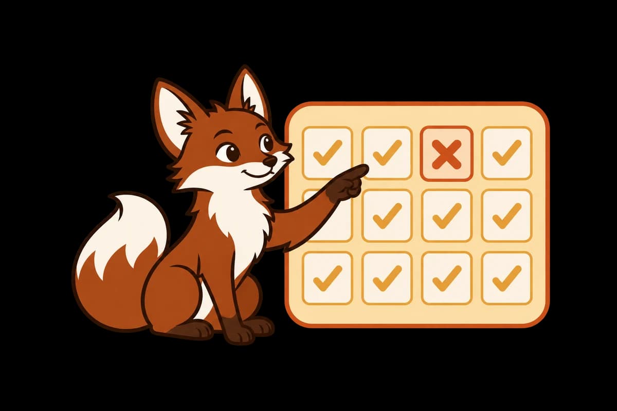 Warmi points at the one listed result in a grid of twelve blocklist checks