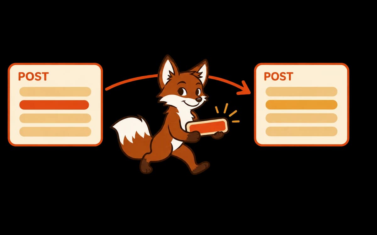 Warmi carries a one-line change from one API request card to an otherwise identical one