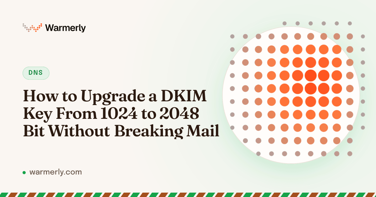 Upgrade DKIM From 1024 to 2048 Bit Safely · Warmerly